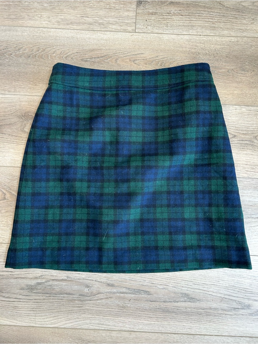 J. Crew Green & Blue Plaid Mini Skirt